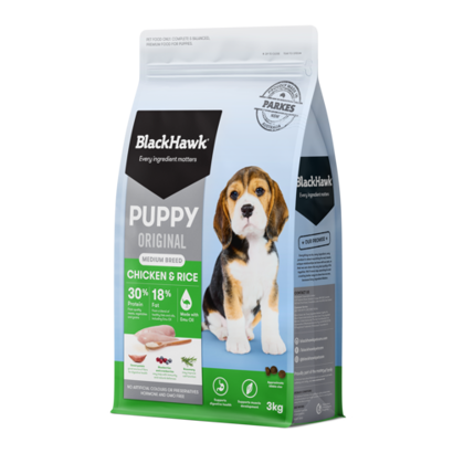 BH494 Original Puppy Med Chicken Rice 3Kg Frontleft 491X491 D2970e7