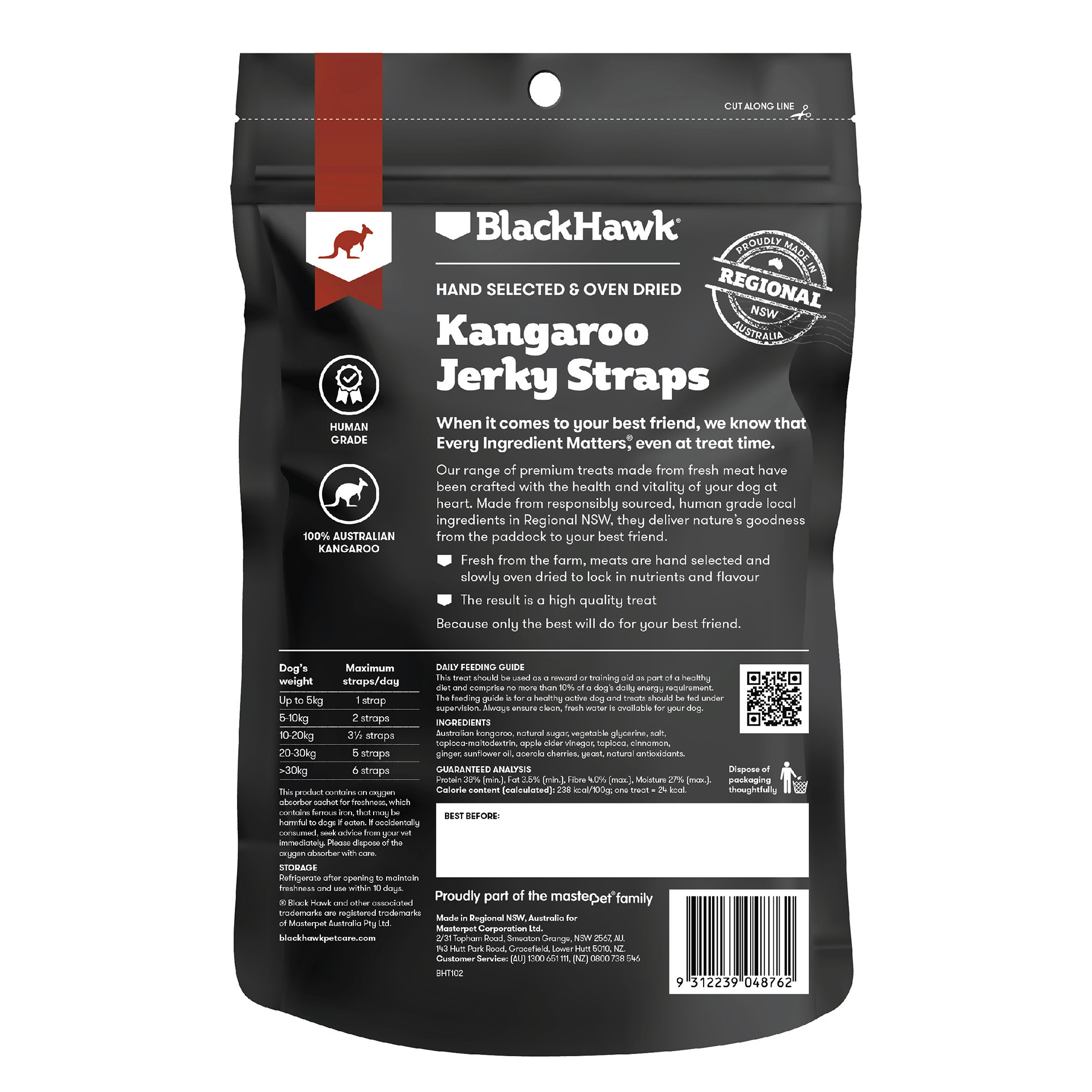 Kangaroo Jerky Straps - Dog Treats