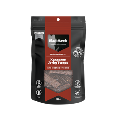 BHT102 Kangaroo Jerky Straps 100g FOP