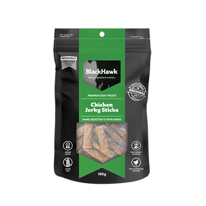 BHT105 Chicken Jerky Sticks 100g FOP