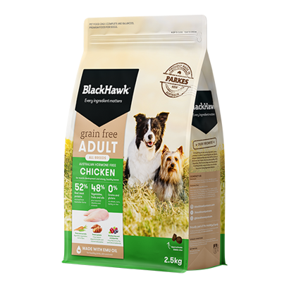 BH317 Black Hawk Dog GF Chicken 2.5Kg Front Right 491X491