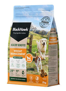 BH456 Black Hawk Dog HB Weight Management 2Kg Front 491X491