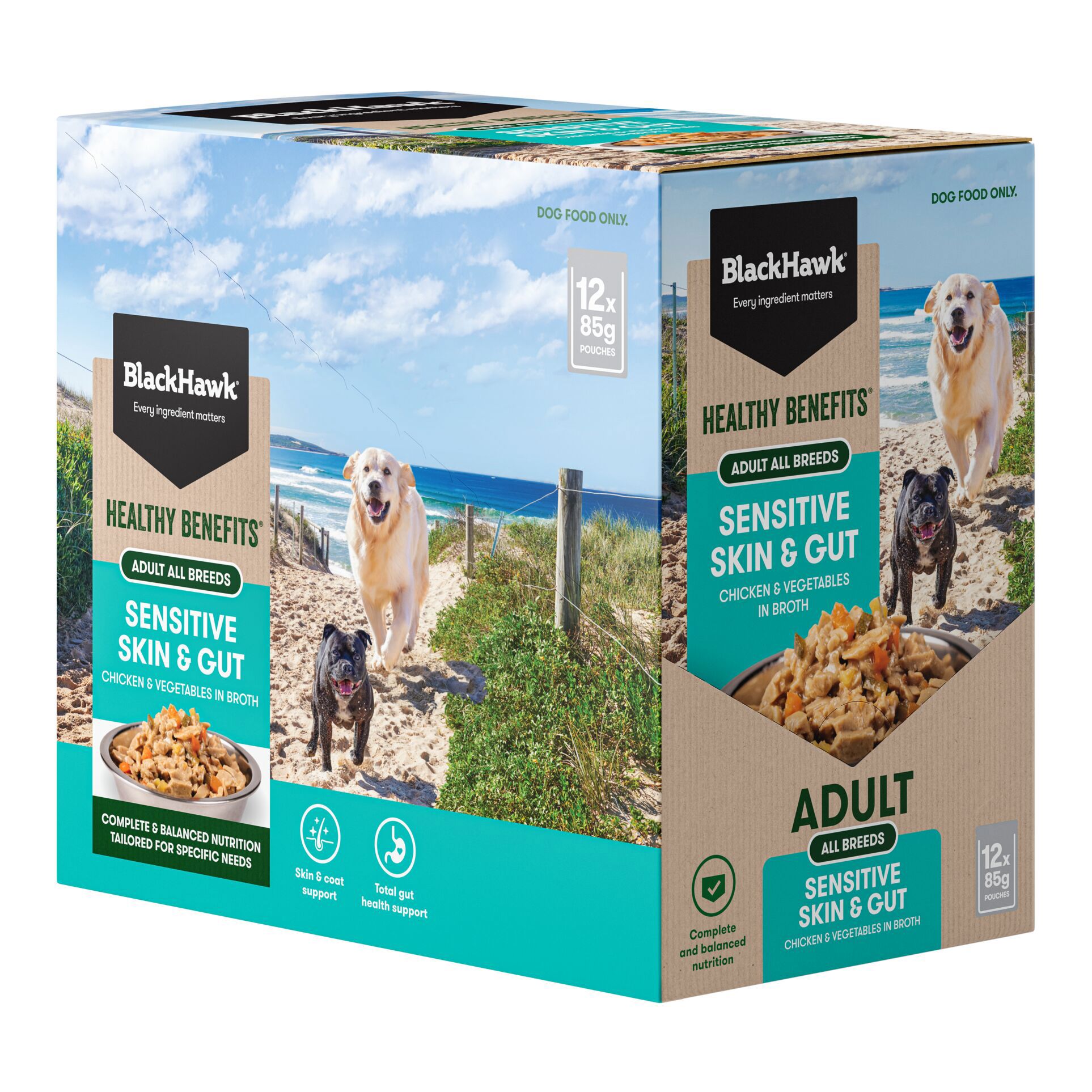 Healthy Benefits Sensitive Skin & Gut Wet Food - 85g Box