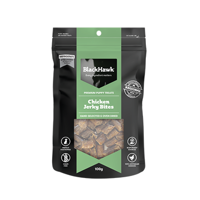 BHT106 Chicken Jerky Bites 100g Front 491X491 (1)