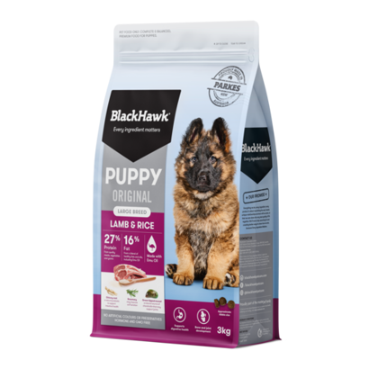 BH485 Original Puppy Lrg Lamb Rice 3Kg Frontleft 491X491 D2970e7